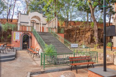 Ribeiro Preto Sao Paulo Brazil - 15 Haziran 2022: Ribeiro Preto şehrinden yedi kilise ve kilise seti.