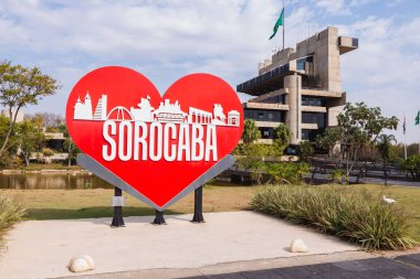 Sorocaba, So Paulo, Brezilya - Ağustos 2022: Sorocaba turizm anıtı, sanayi kenti.