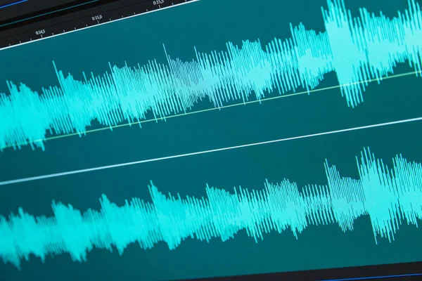 Studio Nagraniowe Montaż Dźwięku Ścieżki Dźwiękowe Koncepcja Audio Audiowizualna — Zdjęcie stockowe