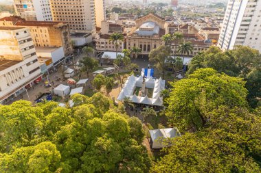 Ribeiro Preto, So Paulo / Brazil - Ağustos 2022: Ribeiro Preto kitap fuarı, festival, 15. meydanda, Ribeiro Pedro II 'nin yanında, So Paulo eyaleti Ribeiro Preto' da düzenlendi..