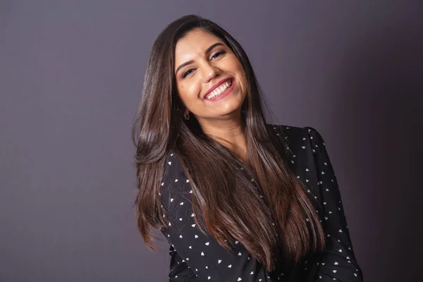 Brasilianische Geschäftsfrau Unternehmerin Lächelnd Und Lachend Freundlich — Stockfoto