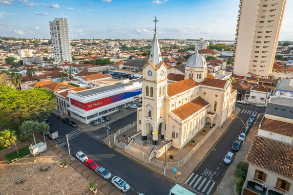 Jabticabal Paulo ブラジル 2022年10月頃 ノッサ セノラ カルモ主教会と主広場ホアキム バティスタ ジャボティバル — ストック写真