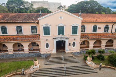 Ribeiro Preto, So Paulo / Brazil - Şubat 2023: Ribeirao Preto 'daki Sao Paulo Üniversitesi' nin havadan görünüşü. İlaç.