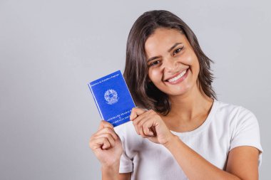 Brezilyalı kadın, çalışma kartı, Brezilya 'da form işi, insan kaynakları belgesi.