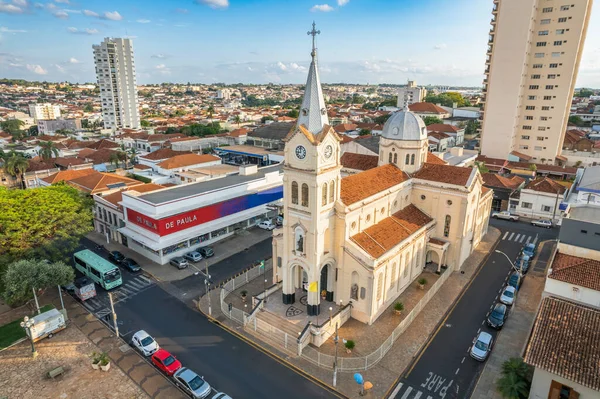 Jaboticabal Paulo Brazil Около Октября 2022 Года Главная Церковь Nossa — стоковое фото
