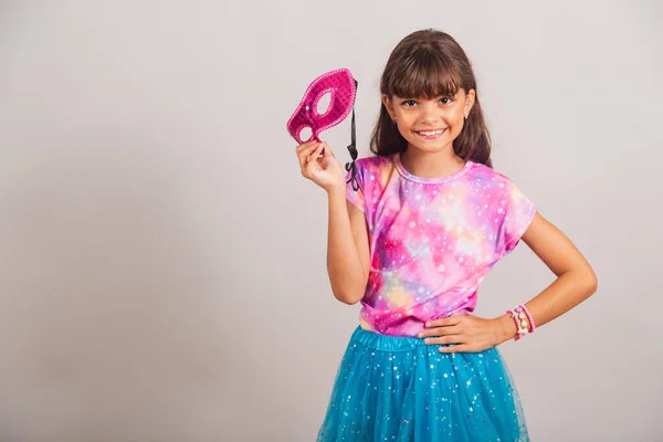 Schöne Brasilianerin Kind Verkleidet Für Den Karneval Brasilien Ausziehen Einer — Stockfoto