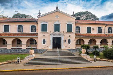 Ribeiro Preto, So Paulo / Brazil - Şubat 2023: Ribeirao Preto 'daki Sao Paulo Üniversitesi' nin havadan görünüşü