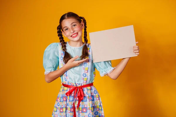 Child Typical Clothes Famous Brazilian Party Called Festa — Stock Photo, Image