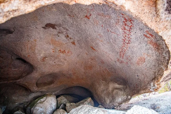 Arte Histórico Pared Cueva — Foto de Stock