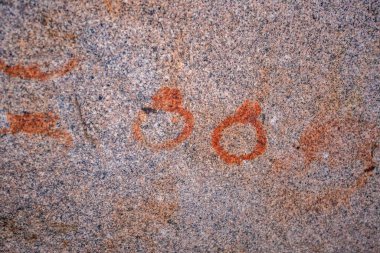 Mağara duvarındaki resim. Tarihi sanat. Çok eski hikaye. Çağlar. arkeoloji