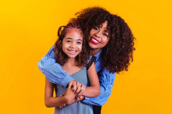 Gelukkige Moederdag Schattige Lieve Jonge Afro Amerikaanse Moeder Met Schattige — Stockfoto