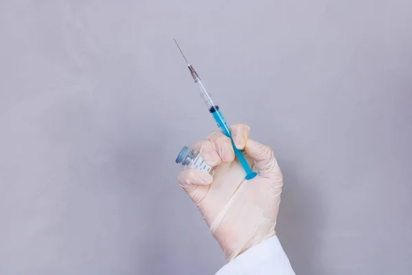 Nurse Holding Covid Vaccine Syringe Coronavac Vaccination New Corona Virus — Stockfoto