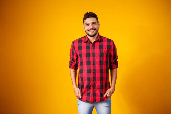 Brasilianischer Mann Typischer Kleidung Für Die Festa Junina — Stockfoto