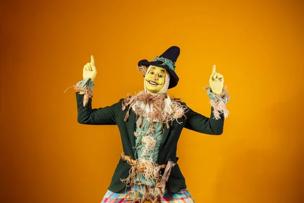 Sarı Sırtlı Festa Junina Nın Korkuluk Karakteri — Stok fotoğraf