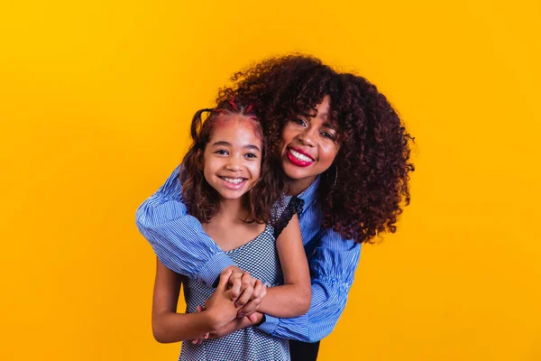Gelukkige Moederdag Schattige Lieve Jonge Afro Amerikaanse Moeder Met Schattige — Stockfoto