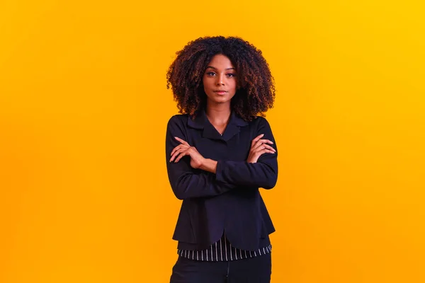Afro Žena Kalhotech Úspěšná Černoška Podnikatelka — Stock fotografie