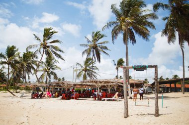 Natal, Rio Grande do Norte, Brezilya - 12 Mart 2021: Rio Grande do Norte 'deki Perobas Plajı