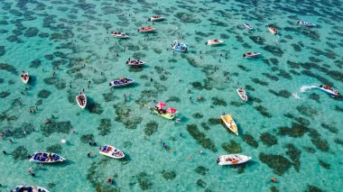 Natal, Rio Grande do Norte, Brezilya - 12 Mart 2021: Rio do Fogo 'nun hava görüntüsü