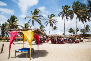 Natal, Rio Grande do Norte, Brezilya - 12 Mart 2021: Rio Grande do Norte 'deki Perobas Plajı