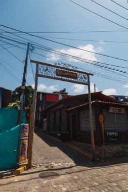 Natal, Rio Grande do Norte, Brezilya - 12 Mart 2021: Rio Grande do Norte 'deki Pipa şehrinde bulunan Rua dos goods vi