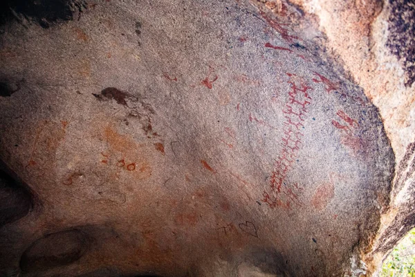 Immagine Sulla Parete Della Grotta Arte Storica Storia Antica Epoca — Foto Stock