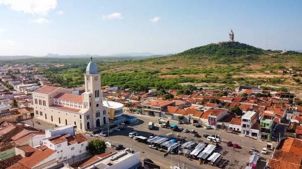 Santa Cruz Βραζιλία Μαρτίου 2021 Αεροφωτογραφία Της Ενοριακής Εκκλησίας Της — Φωτογραφία Αρχείου