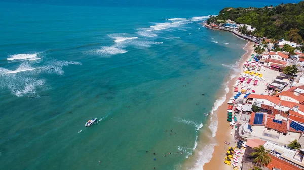 Natal Rio Grande Norte Brasilien Mars 2021 Flygbild Pipa Beach — Stockfoto