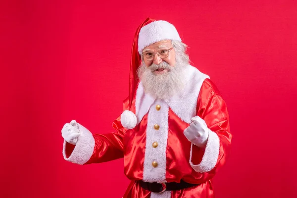Vero Babbo Natale Gesto Vincente — Foto Stock