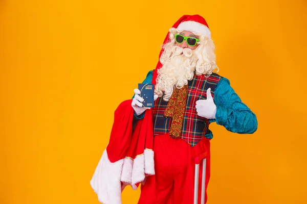 Święty Mikołaj Posiadający Brazylijski Paszport — Zdjęcie stockowe