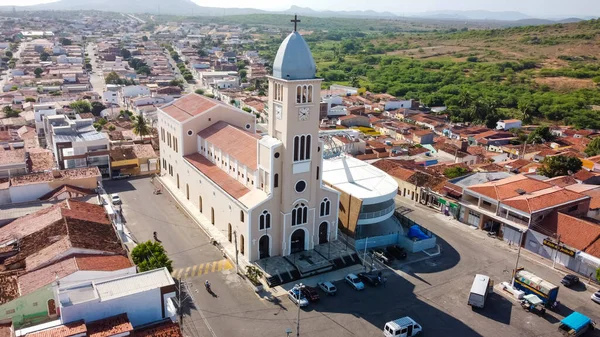 ブラジルのサンタ クルス 2021年3月12日 サンタ カシア教区教会の空中像 — ストック写真