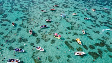 Natal, Rio Grande do Norte, Brezilya - 12 Mart 2021: Rio do Fogo 'nun hava görüntüsü