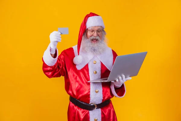 Santa Claus Buying Line Santa Claus Buying Line — Stock Photo, Image