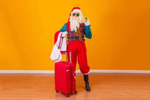 Santa Claus Jede Dovolenou Létě — Stock fotografie