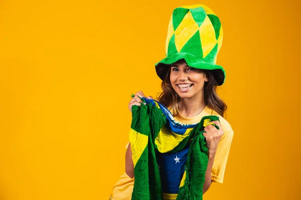 ブラジルはブラジルの独立を祝う 9月7日 ブラジルのファン — ストック写真