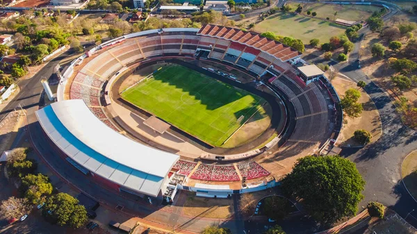 stock image Ribeiro Preto,So Paulo/ Brasil - August 09 2021: Aerial image of the stadium Santa Cruz Botafogo 