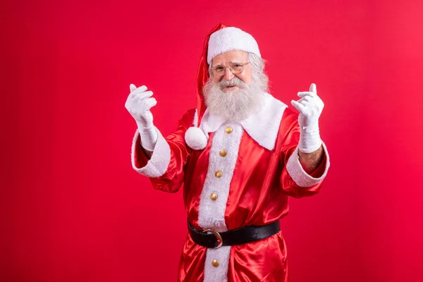 Санта Клаус Типичной Рождественской Одежде — стоковое фото