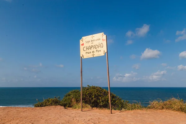 Natal Rio Grande Norte Brasilien März 2021 Pipa Strandkennzeichen Auf — Stockfoto