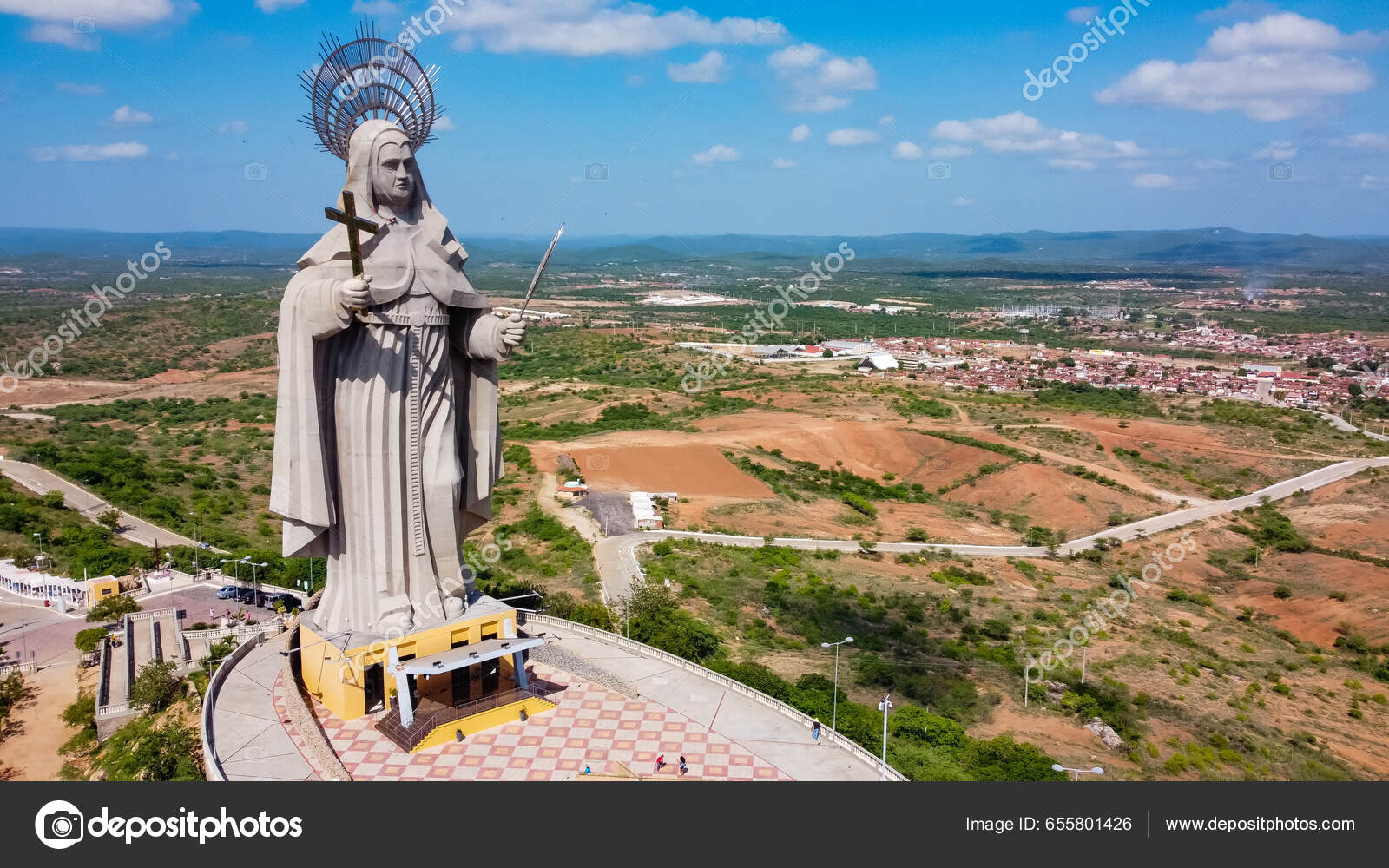 Santa Cruz Brazil March 2021 Largest Catholic Statue World Statue