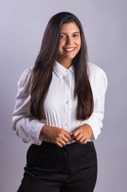 Brezilyalı kadın, İş kadını, girişimci, dikey portre.