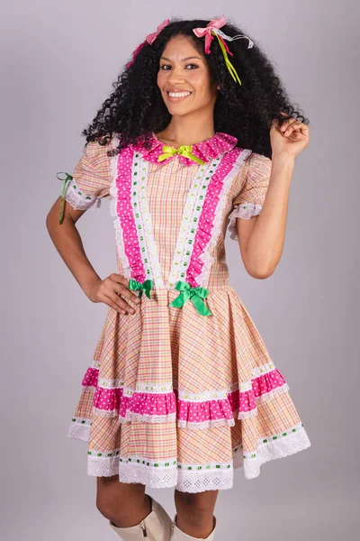Brasilianerin Typischer Kleidung Der Festa Junina Arraial Festa Joo — Stockfoto