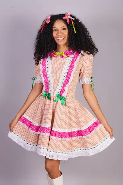 Brasilianerin Typischer Kleidung Der Festa Junina Arraial Festa Joo — Stockfoto