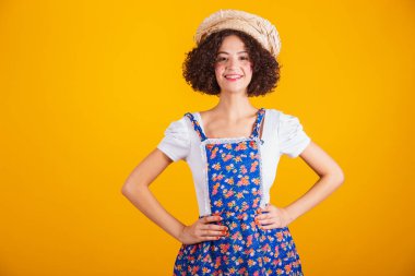 Brezilya 'lı kadın Festa Junina' dan giysiler, arraial, festa de so joo. 