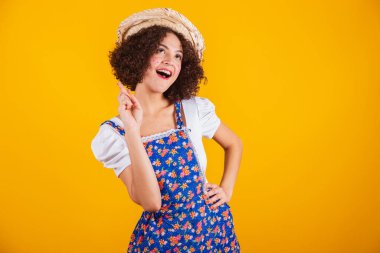 Brezilya 'lı kadın Festa Junina' dan giysiler, arraial, festa de so joo. 