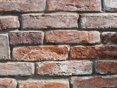 Eski tuğla duvar kapanıyor. Desenli arkaplan