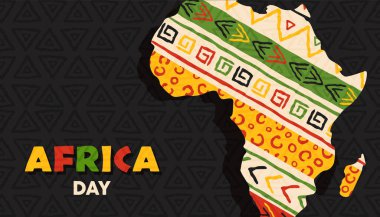 Africa day tribal art icons celebrating African unity . Eps 10 vector ilustration clipart