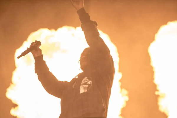 Austin City Limits Kendrick Lamar Konserde — Stok fotoğraf