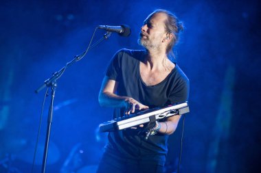 Austin City Limits - Radiohead - Thom Yorke in concert clipart