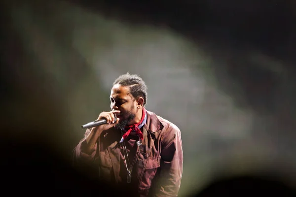 Panorama Music Festival Kendrick Lamar Concerto Fotografia Stock