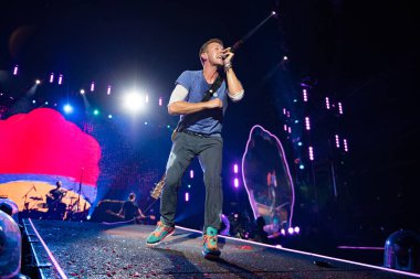 Coldplay in concert at Hard Rock Stadium in Miami