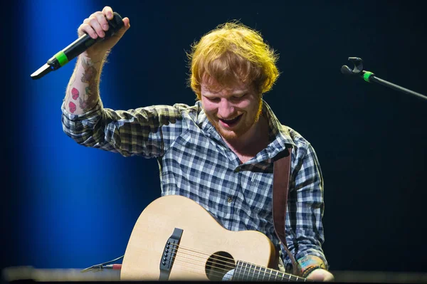 stock image Ed Sheeran in concert at Prudential Center in New Jersey